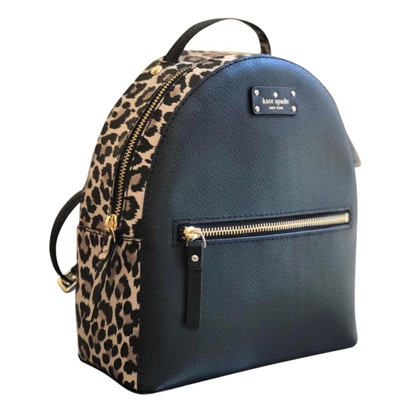 kate spade leopard backpack